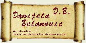 Danijela Belanović vizit kartica